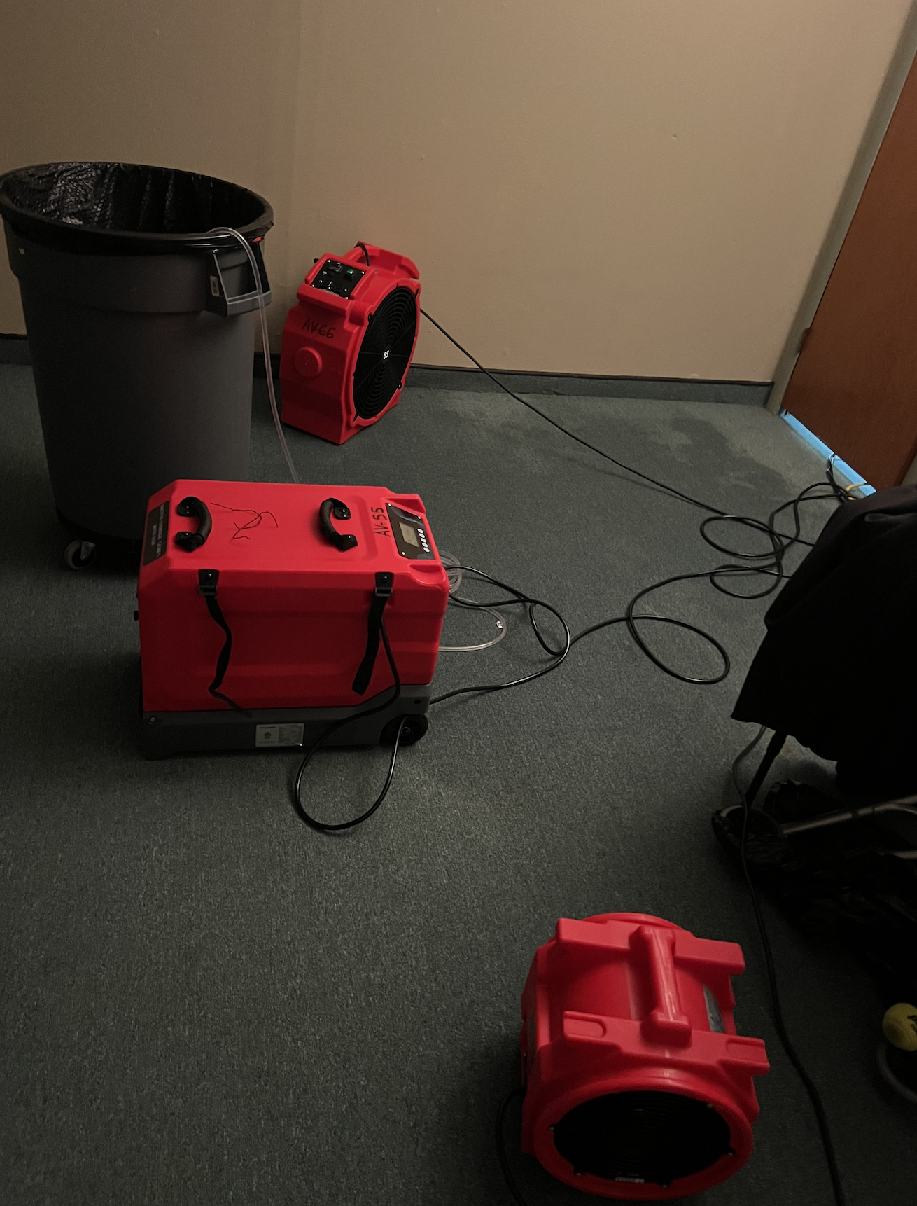 Water extraction in a church after commercial water damage in the Edmond Oklahoma area