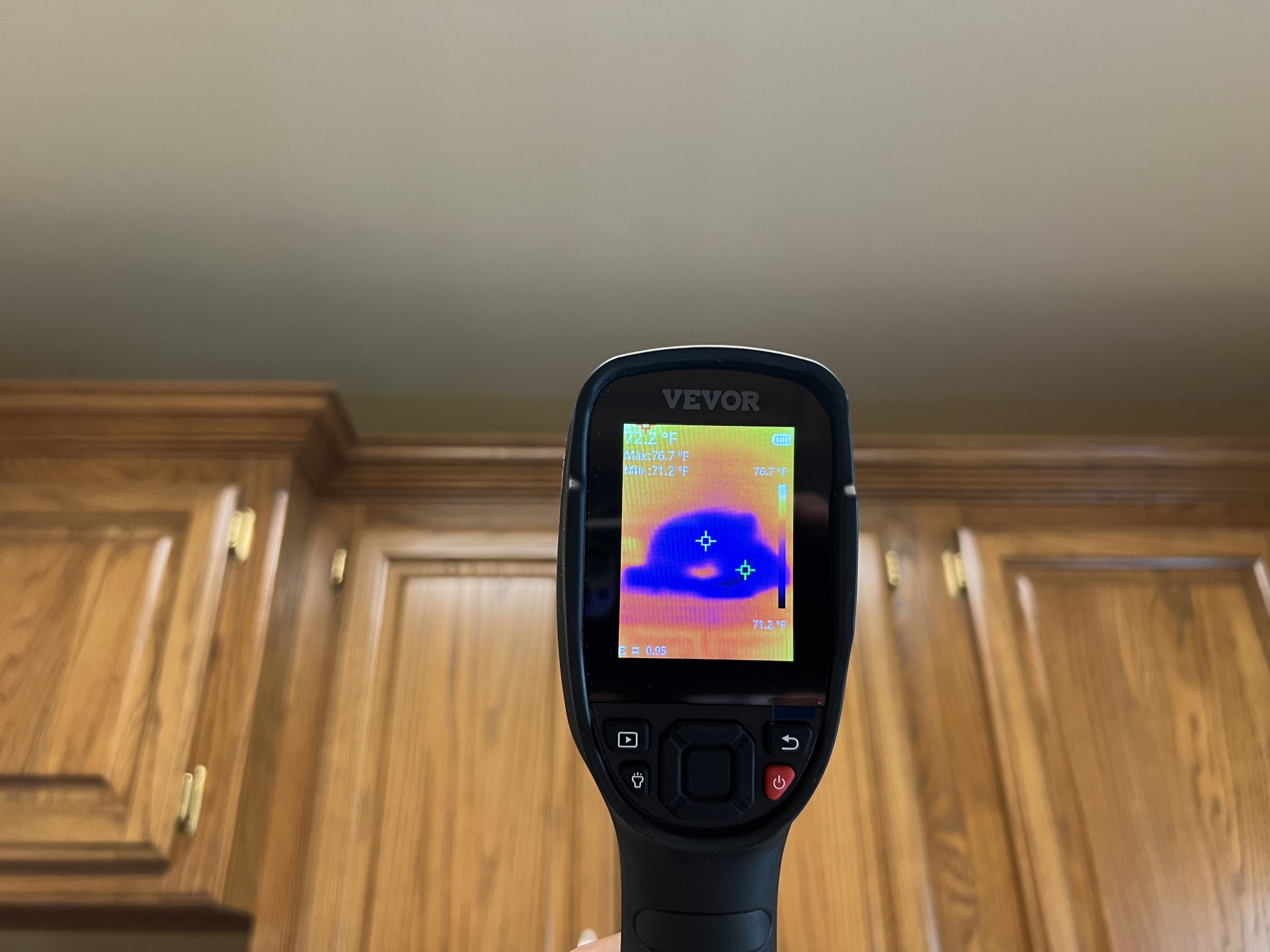 Water damage inside walls requiring moisture detection and drying in the Edmond area